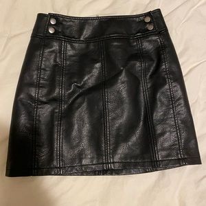 Free People Leather Skirt